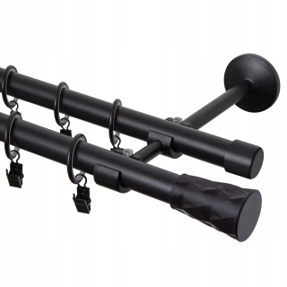 Dvojitá záclonová tyč 19 mm + 19 mm 240 cm